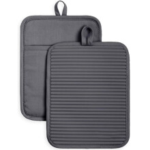 Lot de 2 Gants en Silicone Résistants à la Chaleur - Maniques Antidérapantes pour la Cuisine