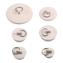 6pcs Universal Floor Drain Plug Odorless Anti-Odor for Bathroom and Kitchen, Leak-Proof Washbasin Plug