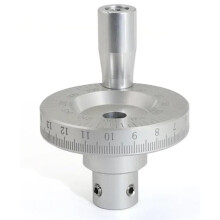 Volante per Tornio In Lega di Alluminio, Diametro 50 mm, con Scala per Slitta per Macchine Utensili, Manopola A Bilanciere Argentata (12 mm)