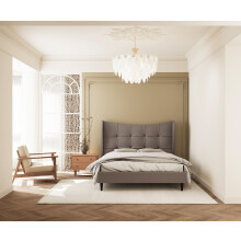 Verona 5ft Kingsize Fabric Bed Brown