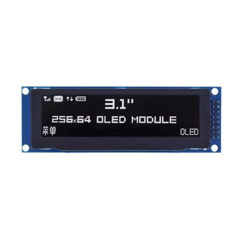 3.12" OLED Display 256x64 25664 Dots Graphic LCD Module Display Screen LCM Screen SSD1322 Controller Support SPI White