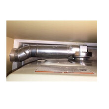MV-180 Magnetic Dryer Vent Coupling for 0-3" Offset, 12" UL 2158A Dryerflex Hose, 4" Wall Vent