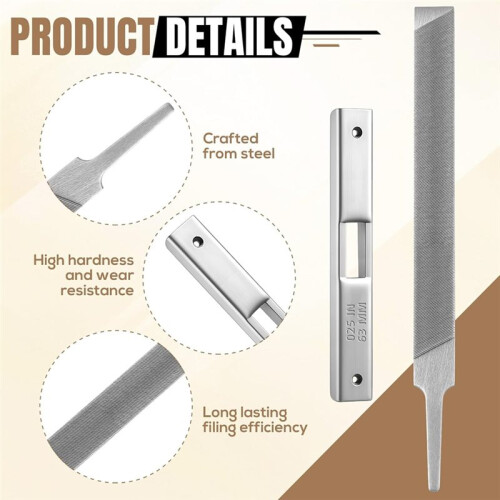 4 Pieces Depth Gauge Tool with Flat File for Chainsaw Chain Raker Gauge and Chainsaw Flat File Depth Tool 2