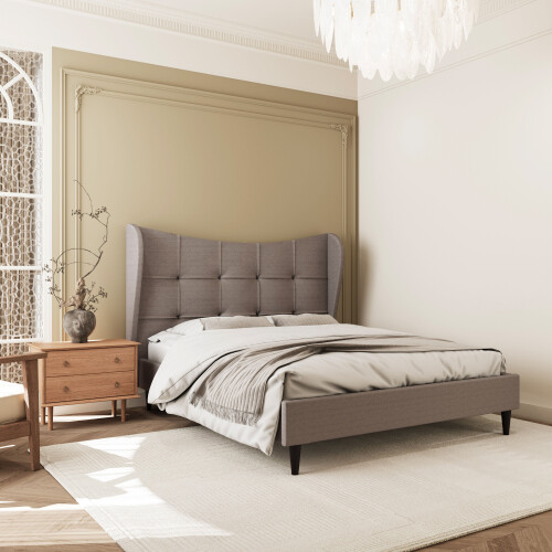 Seconique Verona 5ft Kingsize Fabric Bed Brown 1