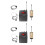 2X Wireless Microphone System,Wireless Microphone Set with Headset & Lavalier Lapel Mics Beltpack Transmitter Receiver 1