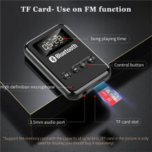 -Ontvanger/Zender 5.0-Adapter 3,5 mm-Aansluiting AUX FM-Autokit Handsfree Bellen & Microfoon