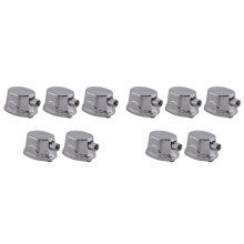 10-Teiliges Schlagzeug-Set Aus Silberlegierung, Rechteckige Klauen-Haken-Öse, Einzelne End-Trommel-Percussion-Zubehör-Ersatzteile