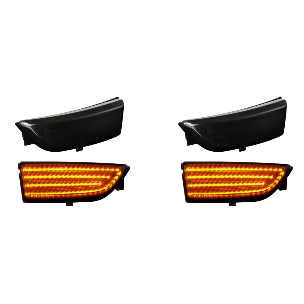 4X Car Dynamic Led Turn Signal Rearview Mirror Lights Blinker For Everest 2015-2019 Ranger T6 Raptor Wildtrak Smoke 6031563833099