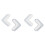 Baby Safety Soft Silicone Shelves Desk Cupboard Corner Protector 4 Pcs 1