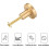 8Pcs 20x25mm Gold Cabinet Solid Knobs, Brushed Brass Round Kitchen Cabinet Hardware Pulls for Dresser Drawer Cupboard 5