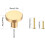 8Pcs 20x25mm Gold Cabinet Solid Knobs, Brushed Brass Round Kitchen Cabinet Hardware Pulls for Dresser Drawer Cupboard 6