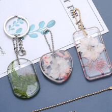 18X DIY Keychain Pendant Silicone Mold Set Crystal Epoxy Mold Round Rectangle Pendant Jewelry Making Mold