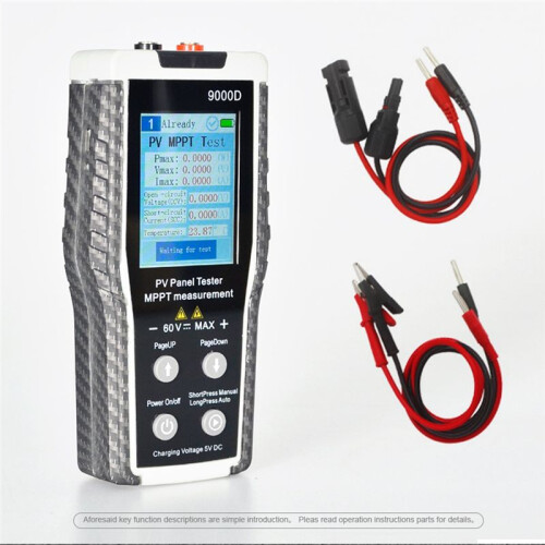 Professional Solar Panel Tester 9000D, MPPT Power Analyzer 5-800W,2.8 in TFT Display,Pv System Diagnostic Measure Tool 1