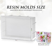 2X Large Resin Molds, Rectangle Silicone Molds for Resin Casting, Epoxy Resin Molds for Flower Preservation