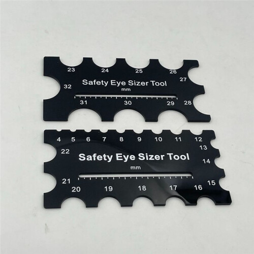 Eyes Sizer Tool 4-32mm Diameter Measuring Ruler Crochet Tool for DIY  Plush Bear Eye Installation Doll Making Kit