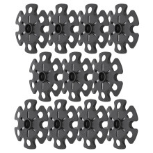 10pcs Rubber Snow & Mud Support Tips for Hiking Poles, 85mm Black