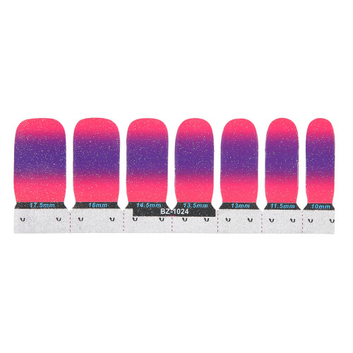 Gradient Waterproof Nail Sticker Set – 14 Sheets for Home & Salon Use 2