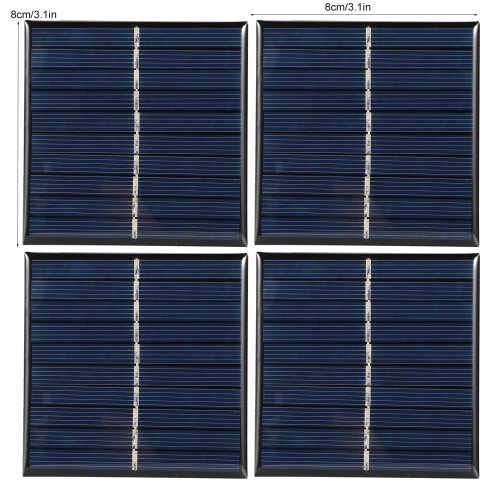 4Pcs Solar Panel Kit 0.8W 5V for DIY Home & Garden Projects 2