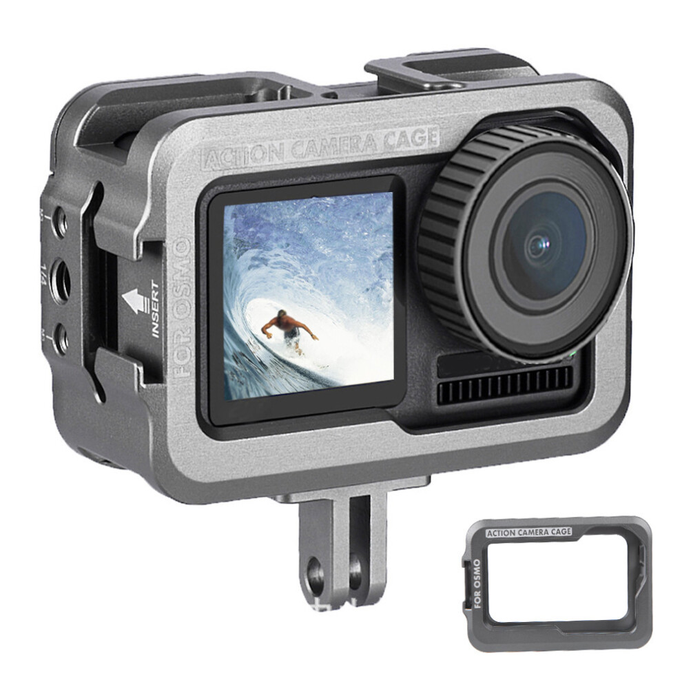 Durable Aluminium Alloy Vlog Frame For Dji Osmo Action Camera Protective Cage 7891392244461