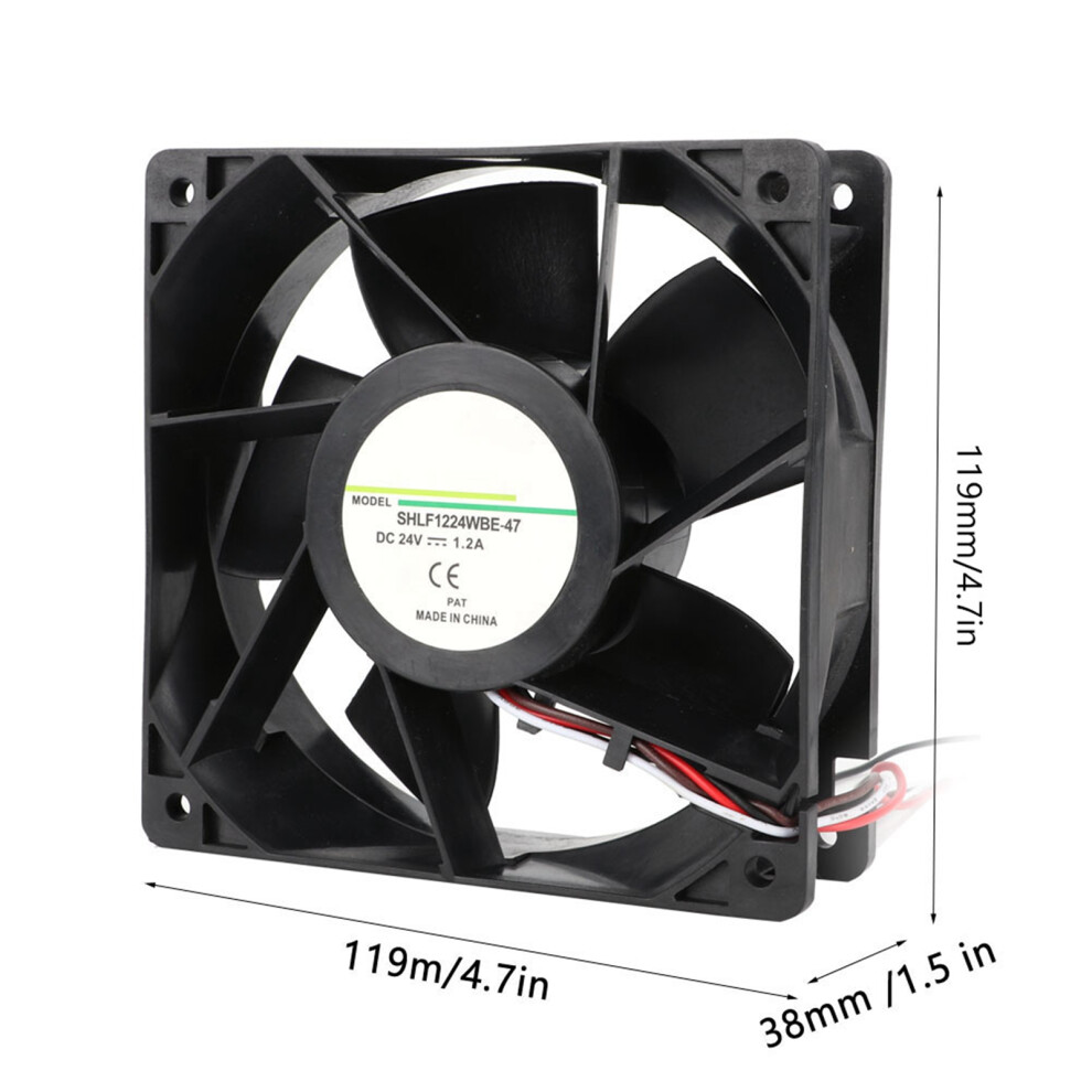 24V 28.8W High Airflow Dc Cooling Fan 119X119x38mm For Water Pump 9401392539184