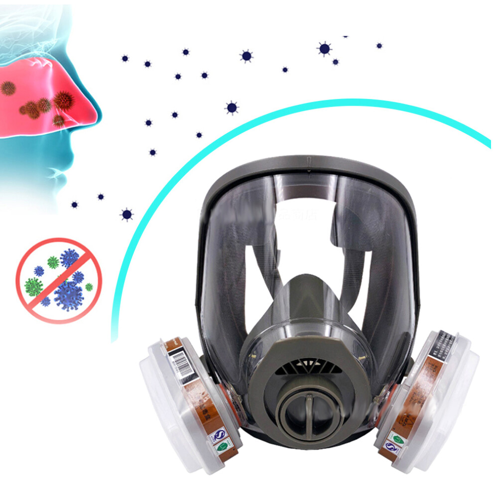 6800 Full Face Dustproof Gas Respirator With Filter Options 5011392244687