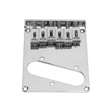 Feste Metall-E-Gitarrensaitenbrücke, Platten silberfarben mit Befestigungsschrauben