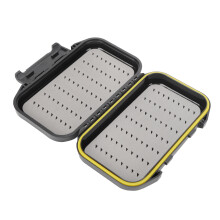 Black Waterproof Double Layer Fly Lure Box 14.5x9x4cm