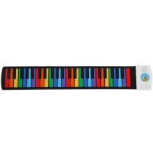 49-Key Silicone Roll-Up Piano Keyboard with Microphone & Recording