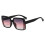 (C4 Black Pink) UV Retro Square Sunglasses Lightweight 1