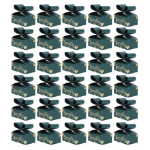 30PCS Green Bowknot Candy Boxes 26.2x17.2cm Party Gift Favor