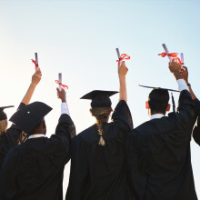 (Black) Adult Grad Cap - Adjustable Polyester for HS & Bachelor