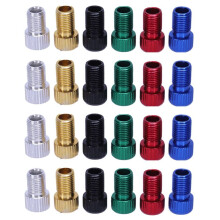 24Pcs Alloy Adapter Presta to Schrader Valve Adapter Converter Bicycle Bike Tire Tube Colorful