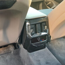 Für X3 G45 2025 Kohlefaser Auto Heckluftauslass Panel Anti-Kick-Abdeckung Trim Dekoration Zubehör
