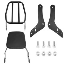 Motorcycle Rear Passenger Sissy Bar Backrest with Luggage Rack for Rebel 300 500 CMX300 CMX500 2017-2023