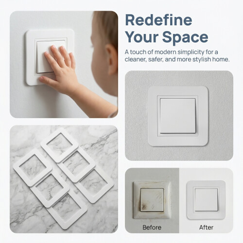 6Pcs Silicone Electrical Outlet Covers White for Home Switch Plates 2