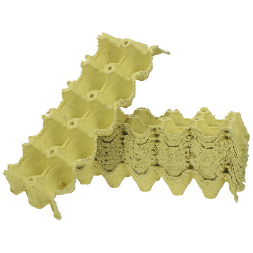 30Pcs Pulp Fiber Egg Flats Yellow Stackable Carton Egg Storage Tray