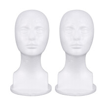 2X Mannequin Foam Model Glasses Hat Wig Display Stand