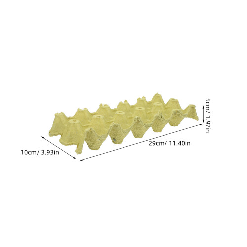 30Pcs Pulp Fiber Egg Flats Yellow Stackable Carton Egg Storage Tray 1