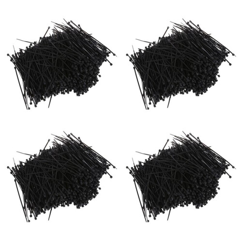 4000 Pcs Black Nylon Cable Zip Tie Fasten Wrap 95mm x 2mm
