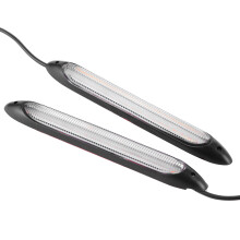 Waterproof LED Daytime Running Light Strip 23.5cm Yellow White Turn Signal