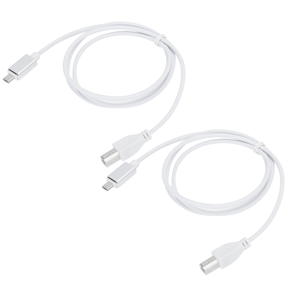 2Pcs V8 Micro Usb To Type C Cables For Midi & Electric Piano 1.2 Meters Black 5091392247208