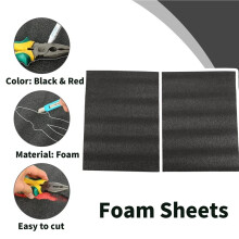 2PCS Customizable EPE Foam Sheets for Toolbox Organization, Shock-Absorbing Protection 400x300x25mm