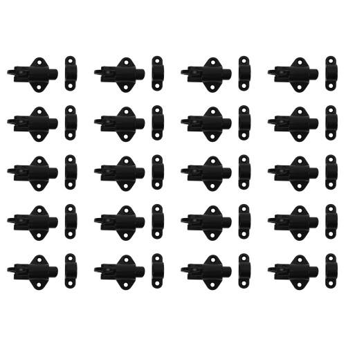 20X Aluminum Alloy Security Automatic Window Gate Lock Spring Bounce Door Bolt , Black