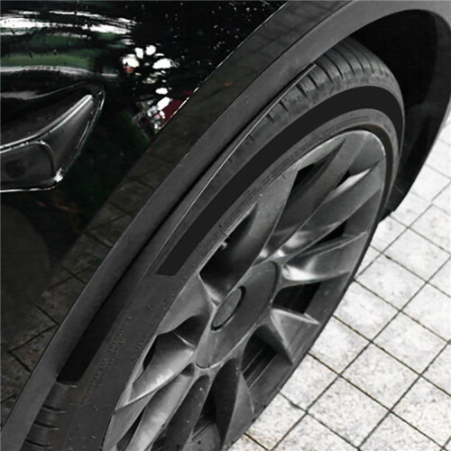 8x Front+Rear Car Wheel Eyebrow  Mudguard Mud Flap  Guard for  Model Y 2021 Matte Black 2