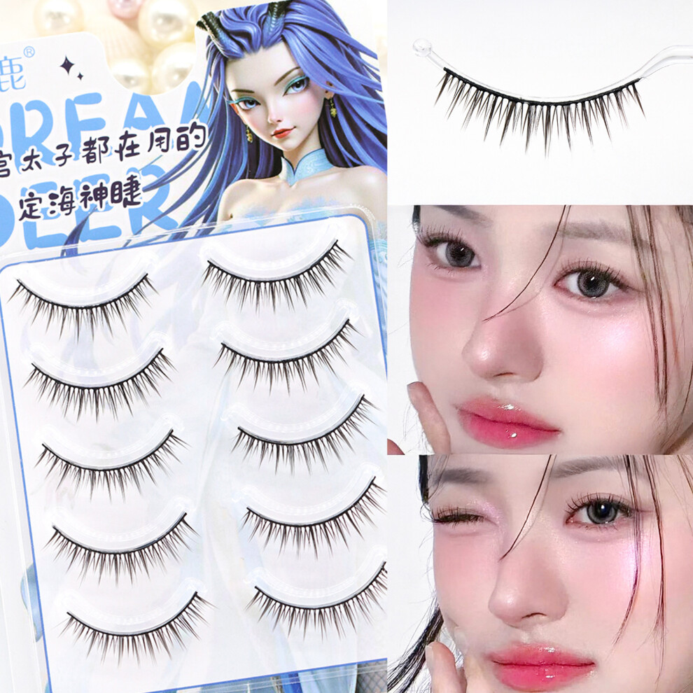 Zhouq-Outdoors Natural Black C-Curl False Eyelashes For Everyday Wear