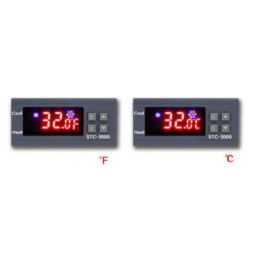 2X STC-3000 High Precision Digital Thermostat for Incubator Temperature Controller Thermoregulator Heating Cooling 220V 2