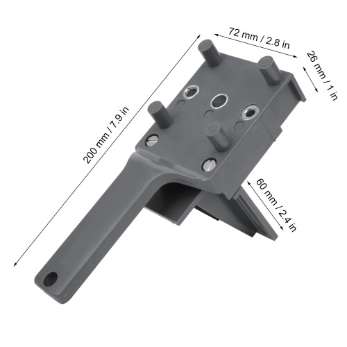 Woodworking Hole Punch Locator, 4-45mm Adjustable Drilling Guide Gray 2
