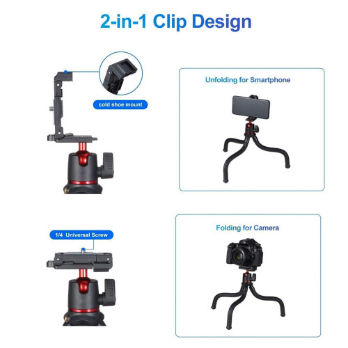 MT-11 Flexible Octopus Tripod Stand 2kg/4.4lbs Load Capacity 1