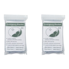 2X Couverture de Survie D'Urgence Couverture Thermique Couverture Chaude Couverture de Couchage Ă Isolation Thermique 140x210cm