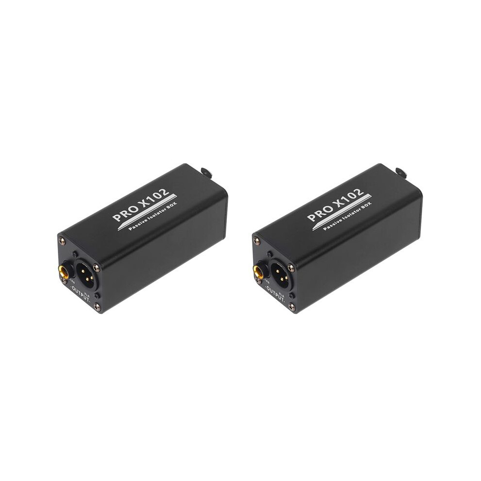 2X Audio Isolator Noise Reduction Di Ground Box 6.35 To Cannon Stereo Agricultural Electric Guitar Noise Eliminatio 4714016870132